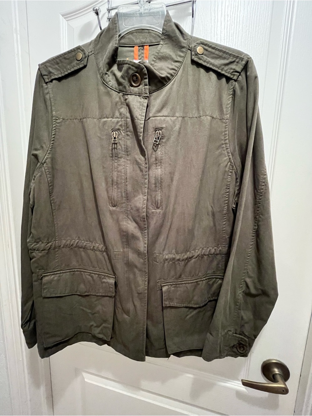 Women's Plus Olive Utility Jacket